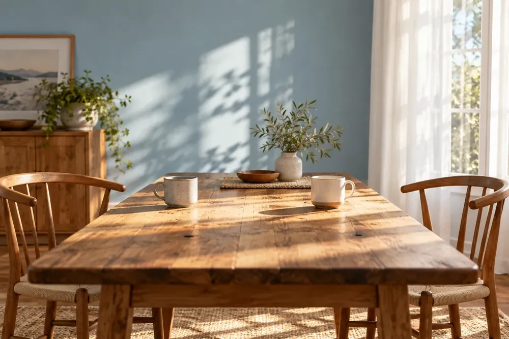 Two cups and chairs arranged for a private conversation