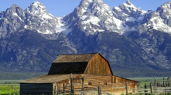 A view of Grand Teton National Park in Wyoming