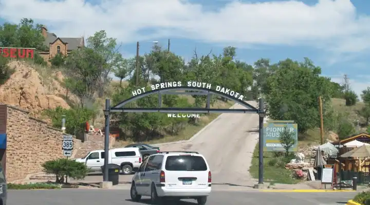 A local view of Hot Springs, SD