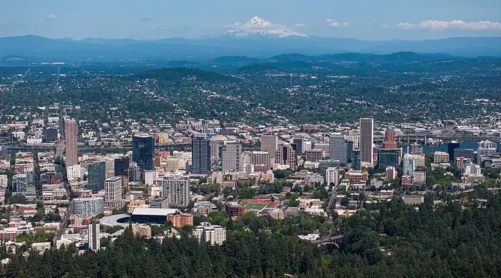 A local view of Portland, OR
