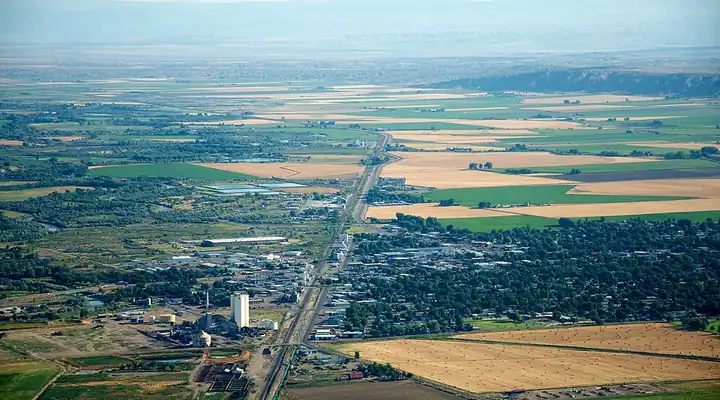 A local view of Worland, WY