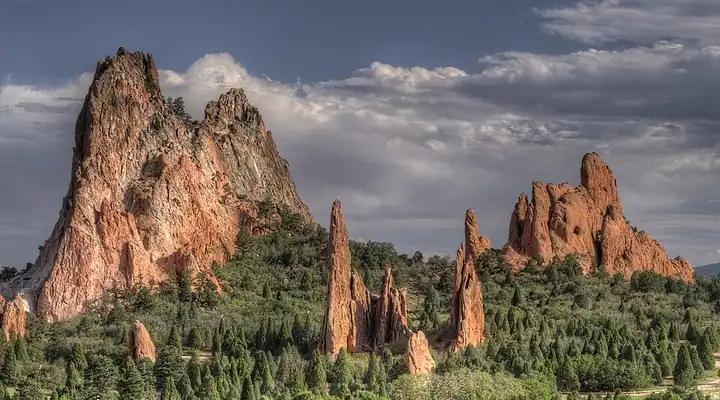 A view of Garden of the Gods in Colorado