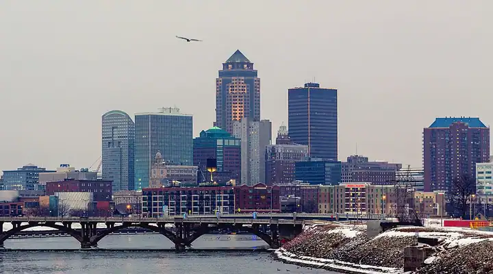 A local view of Des Moines, IA