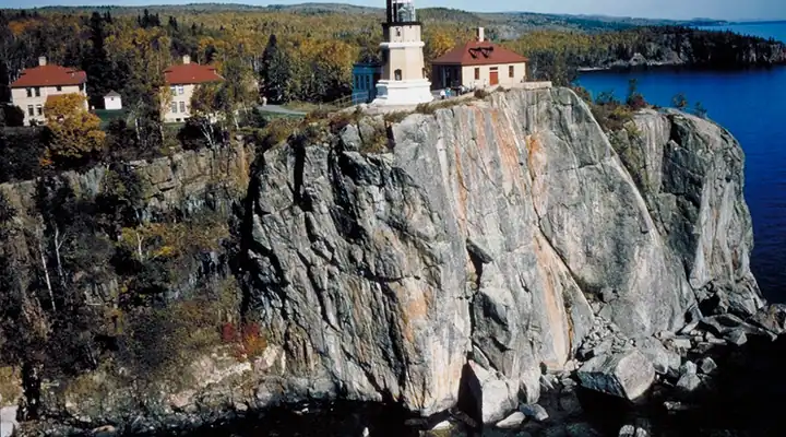 A view of Split Rock Lighthouse in Minnesota