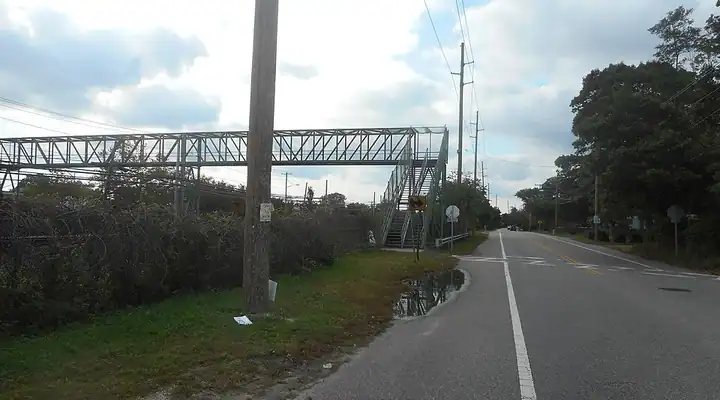 The Patricia Avenue pedestrian bridge in West Islip, New York